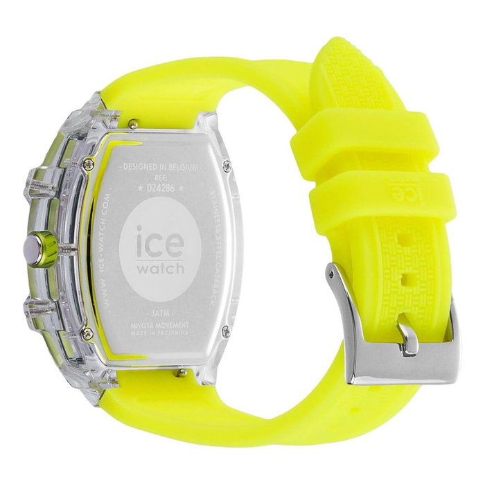 Ice Reloj 024286 con correa amarilla y caja transparente