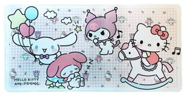 Sakami Merchandise Sanrio XXL Alfombrilla de ratón Pink Black Party Series Hello Kitty & Friends Infant Style