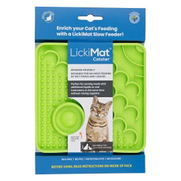 Lickimat Comedero Antiestrés Catster Verde para Gato