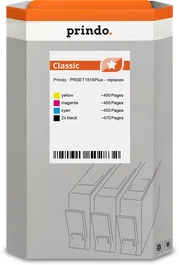 Prindo Multipack de tinta PRSET1816Plus Classic Negro, Cian, Magenta y Amarillo