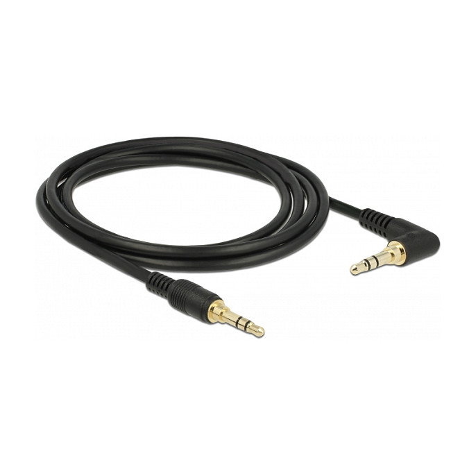 DeLOCK 85568 Cable de audio estéreo 3,5 mm con conector angular 2 m Negro DeLOCK 85568 Cable de audio estéreo 3,5 mm con conector angular 2 m Negro