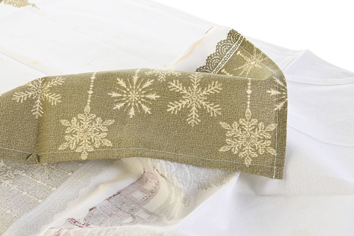 Camino Mesa Navidad Tradicional DKD Home Decor Dorado Rojo 150 x 0.2 x 50 cm (4 Unidades)