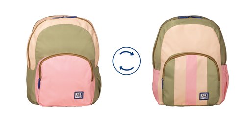 Oxford Mochila Colorblock Reversible Safari Rose Oxford Mochila Colorblock Reversible Safari Rose