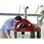Alfa Forni Moderno 2 Pizze Hybrid Horno de Pizza Rojo Antiguo