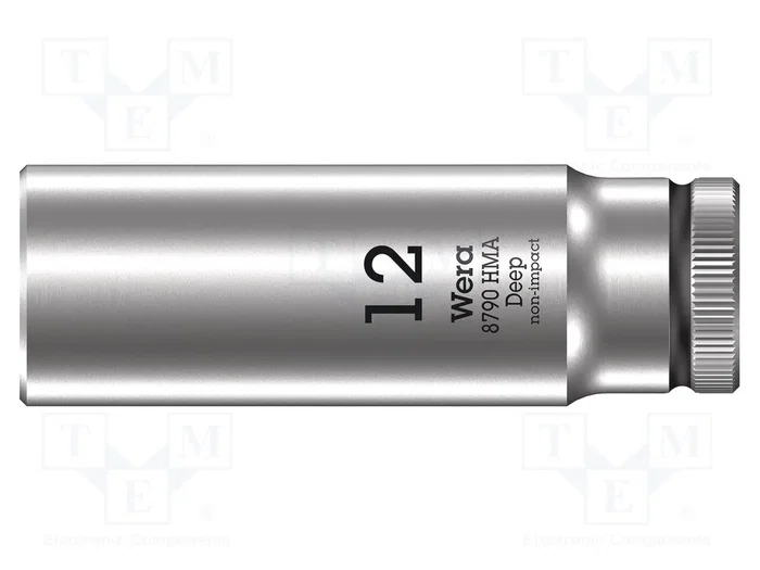 WERA Vaso HEX 12mm de 1/4 pulgada, 50mm WERA Vaso HEX 12mm de 1/4 pulgada, 50mm