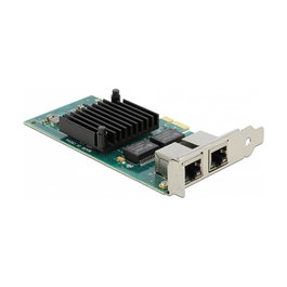 DeLOCK Intel I350 Tarjeta de Red PCI Express 2 Puertos RJ45 Gigabit LAN 10/100/1000 Mbps 4000 Mbit/s