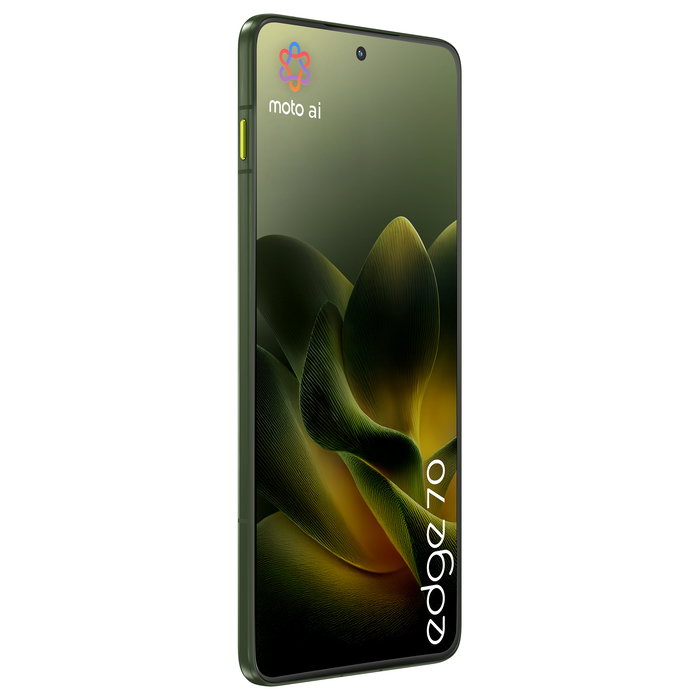 Motorola Edge 70 Smartphone 6.7" AMOLED 120Hz, Snapdragon 7 Gen 4, 12GB RAM + 512GB, Cámara 50MP, 4800mAh, 5G, Android 16, Color Verde PANTONE Bronze Green
