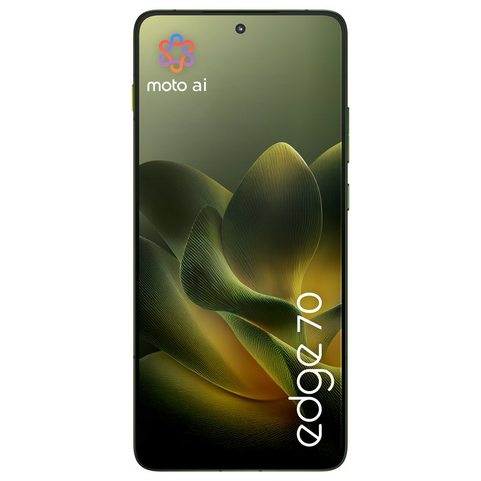 Motorola Edge 70 Smartphone 6.7" AMOLED 120Hz, Snapdragon 7 Gen 4, 12GB RAM + 512GB, Cámara 50MP, 4800mAh, 5G, Android 16, Color Verde PANTONE Bronze Green