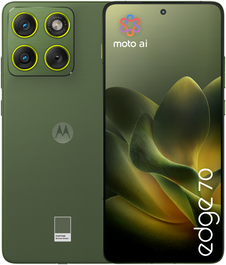 Motorola edge 70 Smartphone 6.7" AMOLED Super HD 4500 nits 5G Snapdragon 7 Gen 4 12 GB RAM 512 GB Android 16.0 Triple Cámara 50 MP Batería 4800 mAh IP68/69 Verde