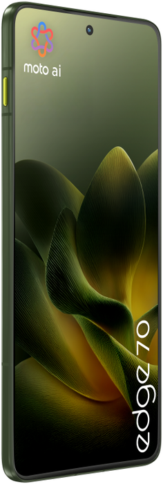 Motorola edge 70 Smartphone 6.7" AMOLED Super HD 4500 nits 5G Snapdragon 7 Gen 4 12 GB RAM 512 GB Android 16.0 Triple Cámara 50 MP Batería 4800 mAh IP68/69 Verde