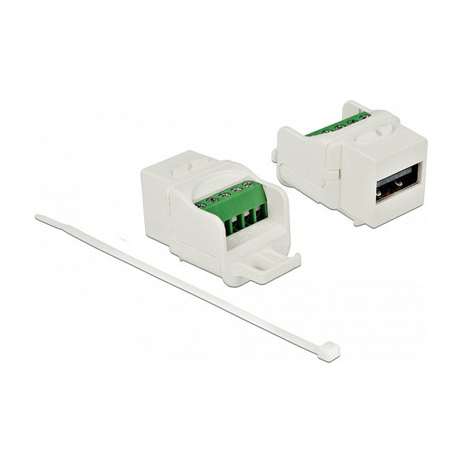 DeLOCK 86376 Módulo Keystone USB 2.0 A hembra a bloque de terminales blanco DeLOCK 86376 Módulo Keystone USB 2.0 A hembra a bloque de terminales blanco