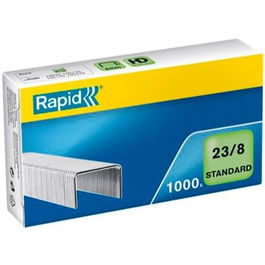 Rapid Grapas Estándar 23-8 Galvanizadas - Caja De 1000- para 10-40 hojas
