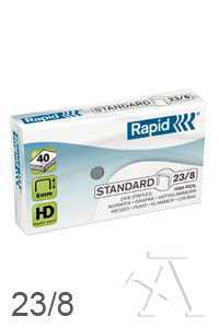 Rapid Grapas Estándar 23/8 Galvanizadas, Caja de 1000 unidades