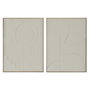 DKD Home Decor Cuadro Abstracto Crema Natural Papel Mache PS 4 x 100 x 75 cm (2 Unidades)