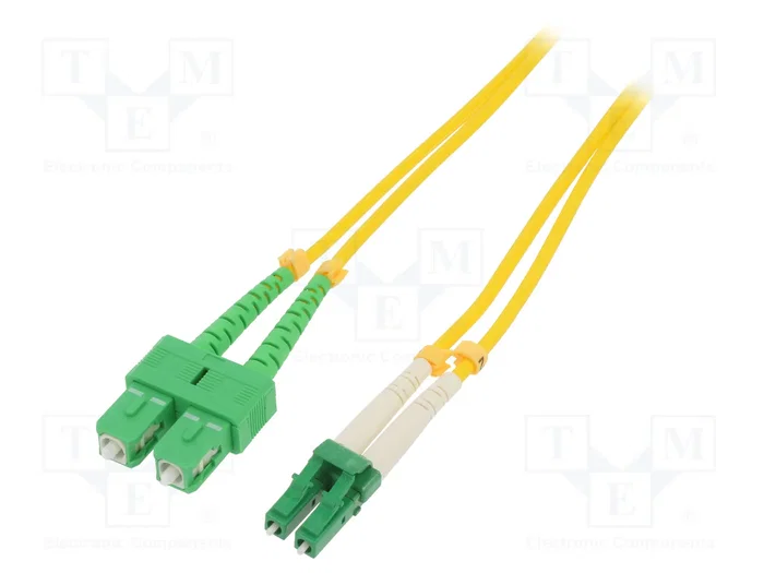 QOLTEC Cable de conexión de fibra óptica LC/APC a SC/APC, 1m, 9/125µm QOLTEC Cable de conexión de fibra óptica LC/APC a SC/APC, 1m, 9/125µm