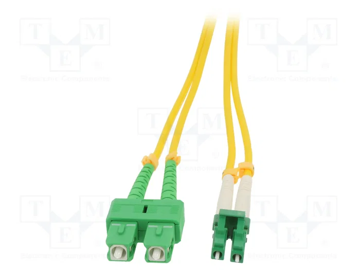 QOLTEC Cable de conexión de fibra óptica LC/APC a SC/APC, 1m, 9/125µm QOLTEC Cable de conexión de fibra óptica LC/APC a SC/APC, 1m, 9/125µm