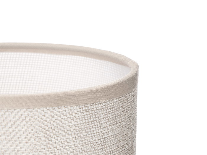Giftdecor Lámpara Sobremesa Cilíndrica Relieve Gris Cerámica Metal Plástico Tela 13x20x13 cm (Set de 12)