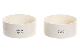DKD Home Decor Bol Blanco Cerámica 16 x 7 x 16 cm (4 Unidades) Apto para Lavavajillas