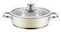 Haeger PA-24L.009A Cacerola Sartén Multiuso Pastel Pot de 24 cm - 24 L, Acero Inoxidable, Tapa de Cristal, Para Todo Tipo de Placas (Gas, Inducción, Vitrocerámica)