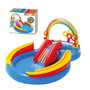 Intex Centro Acuático Centro Acuático Arcoícola Arcoíris Hinchable 57453 – 297x193x135 cm, Incluye Tobogán y Bolas, +3 Años