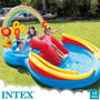 Intex Centro Acuático Centro Acuático Arcoícola Arcoíris Hinchable 57453 – 297x193x135 cm, Incluye Tobogán y Bolas, +3 Años