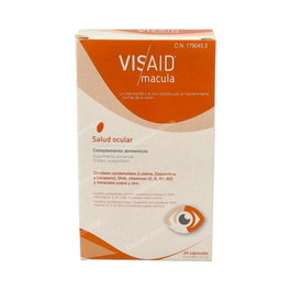 Visaid Macula 30Cap. Suplemento para la Visión con Luteína, Zeaxantina, DHA, Vitaminas C y E, Zinc. Protección antioxidante.