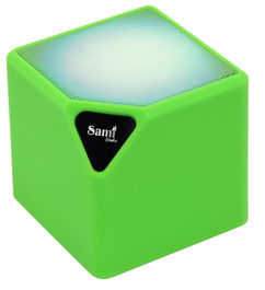 SAMI Altavoz Bluetooth Multimedia Petit con Luz, Verde