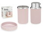 Berilo Set Baño 3 Pzs Rosa 10.5x16.2x15.5 cm Plástico (Set de 12)