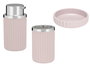 Berilo Set Baño 3 Pzs Rosa 10.5x16.2x15.5 cm Plástico (Set de 12)