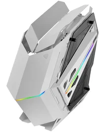 Mars Gaming MC-TITANW Caja Gaming ATX Midi Tower Blanca, RGB ARGB con Hub y Mando, Compatible con Aura Sync, 7 Bahías 120mm, Cristal Templado, 1x3.5", 4x2.5", 2xUSB 3.0