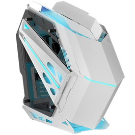 Mars Gaming MCTITANW Caja Semitorre ATX Gaming con Cristal Templado y Sistema de Iluminación Addressable RGB, Compatible con ATX/MicroATX/Mini-ITX, Hasta 7 Ventiladores