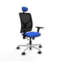 PIQUERAS Y CRESPO Silla de oficina Motilla con Mecanismo Sincro/Traslack Azul y Negro