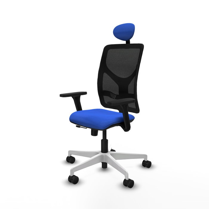 PIQUERAS Y CRESPO Silla de oficina Motilla con Mecanismo Sincro/Traslack Azul y Negro