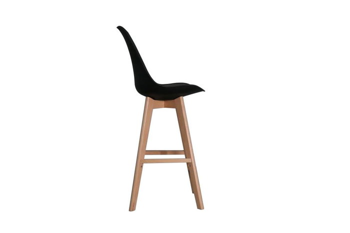 DKD Home Decor Taburete Scandi Negro Haya y Pu 50.5 x 109 x 57.5 cm