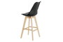 DKD Home Decor Taburete Scandi Negro Haya y Pu 50.5 x 109 x 57.5 cm