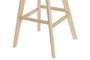 DKD Home Decor Taburete Scandi Negro Haya y Pu 50.5 x 109 x 57.5 cm