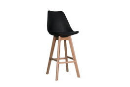DKD Home Decor Taburete Scandi Negro Haya y Pu 50.5 x 109 x 57.5 cm