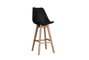 DKD Home Decor Taburete Scandi Negro Haya y Pu 50.5 x 109 x 57.5 cm
