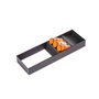 Emuca Organizador inclinado Orderbox para cajón, 150x470mm, Acero y Madera, Gris antracita