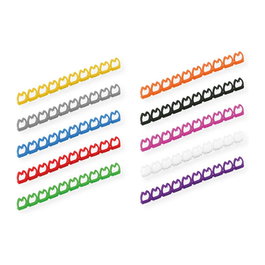 VALUE Set de marcado de cables para cables de parcheo, 5 - 6,5 mm, 100 piezas, multicolor