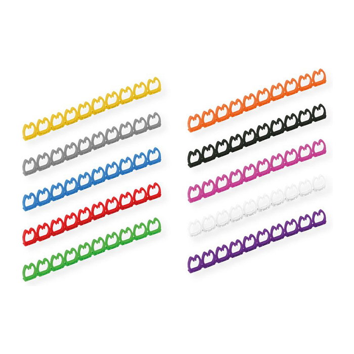 VALUE Set de marcación de cables para patch cables, 100 piezas, colores surtidos VALUE Set de marcación de cables para patch cables, 100 piezas, colores surtidos