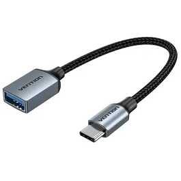 Vention CCXHB Cable de 0.15 m USB-C Macho a USB-A Hembra, USB 3.2 Gen 1 (5 Gbit/s), Color Gris