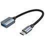 Vention CCXHB Cable de 0.15 m USB-C Macho a USB-A Hembra, USB 3.2 Gen 1 (5 Gbit/s), Color Gris