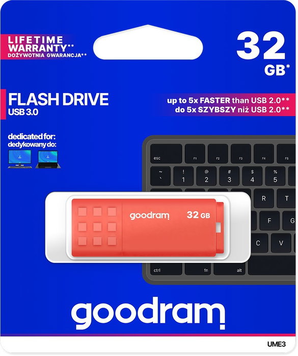 GOODRAM UME3 32GB Naranja USB 3.2 Gen 1 GOODRAM UME3 32GB Naranja USB 3.2 Gen 1