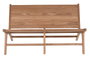DKD Home Decor Banco de Teca Natural Hecho a Mano