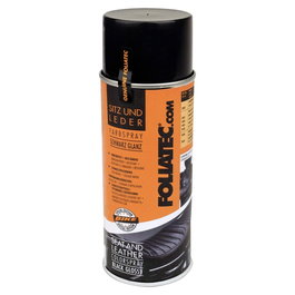 Foliatec Spray Color Negro Brillante para Piel 400 ml
