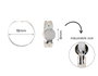 Innspiro Anillo metálico ajustable plateado de 18mm
