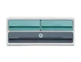 Cep Fichero Cajones Sobremesa Moov Up Reciclado 80% con Cerradura 3 Cajones Azul/Gris 275x369x146 mm