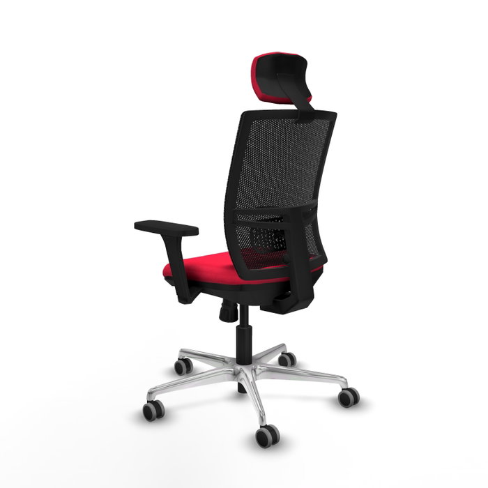 PIQUERAS Y CRESPO Silla de oficina Yunquera con mecanismo Sincro, Rojo y Negro PIQUERAS Y CRESPO Silla de oficina Yunquera con mecanismo Sincro, Rojo y Negro