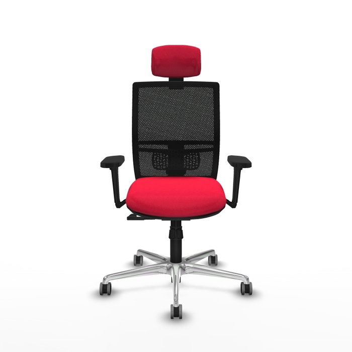 PIQUERAS Y CRESPO Silla de oficina Yunquera con mecanismo Sincro, Rojo y Negro PIQUERAS Y CRESPO Silla de oficina Yunquera con mecanismo Sincro, Rojo y Negro